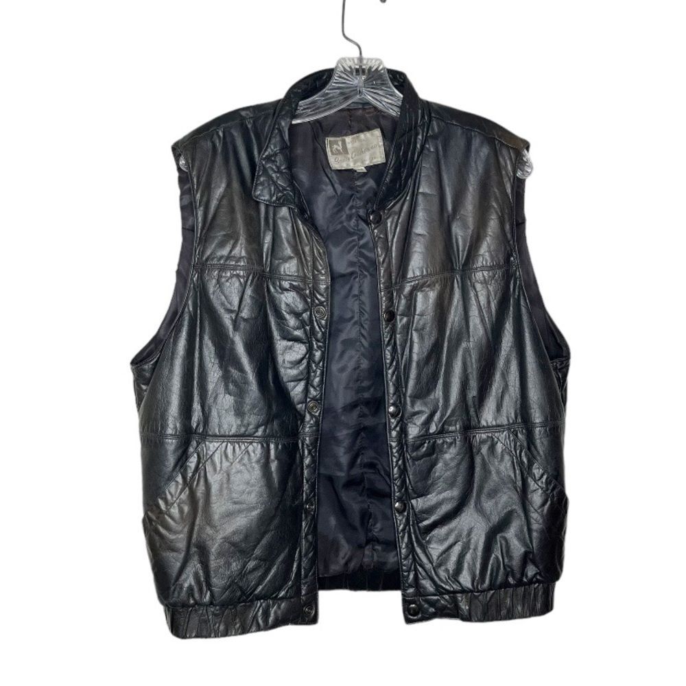 SCULLY Leatherwear California Leather Vest Brown Mens Size 42 VINTAGE